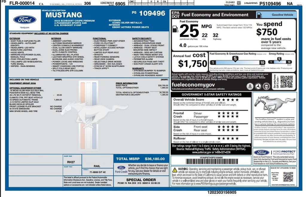 Used 2023 Ford Mustang Premium RWD image 5