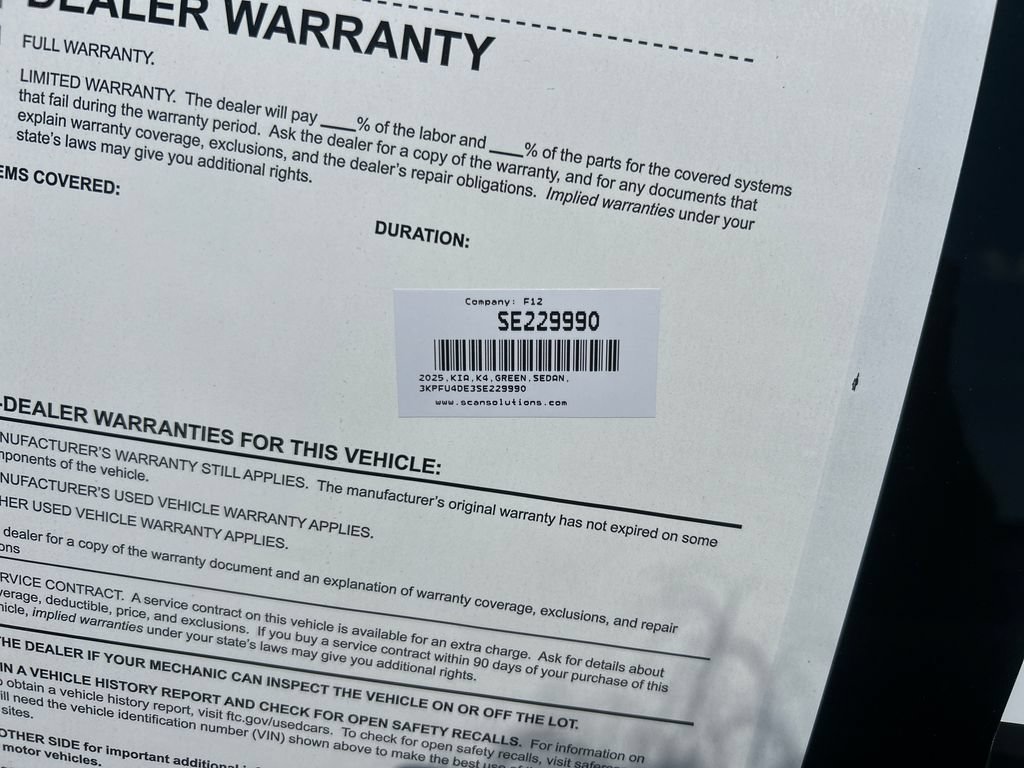 Certified 2025 Kia K4 EX FWD image 23