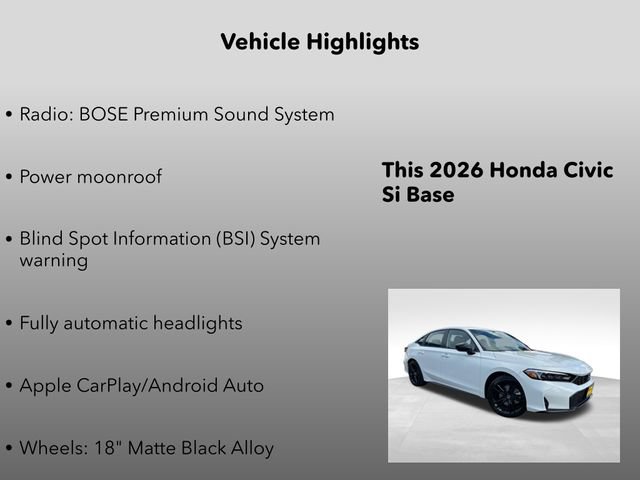 New 2026 Honda Civic Si image 5