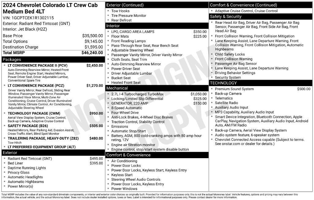 Used 2024 Chevrolet Colorado LT w/ LT Convenience Package II AWD/4WD image 12