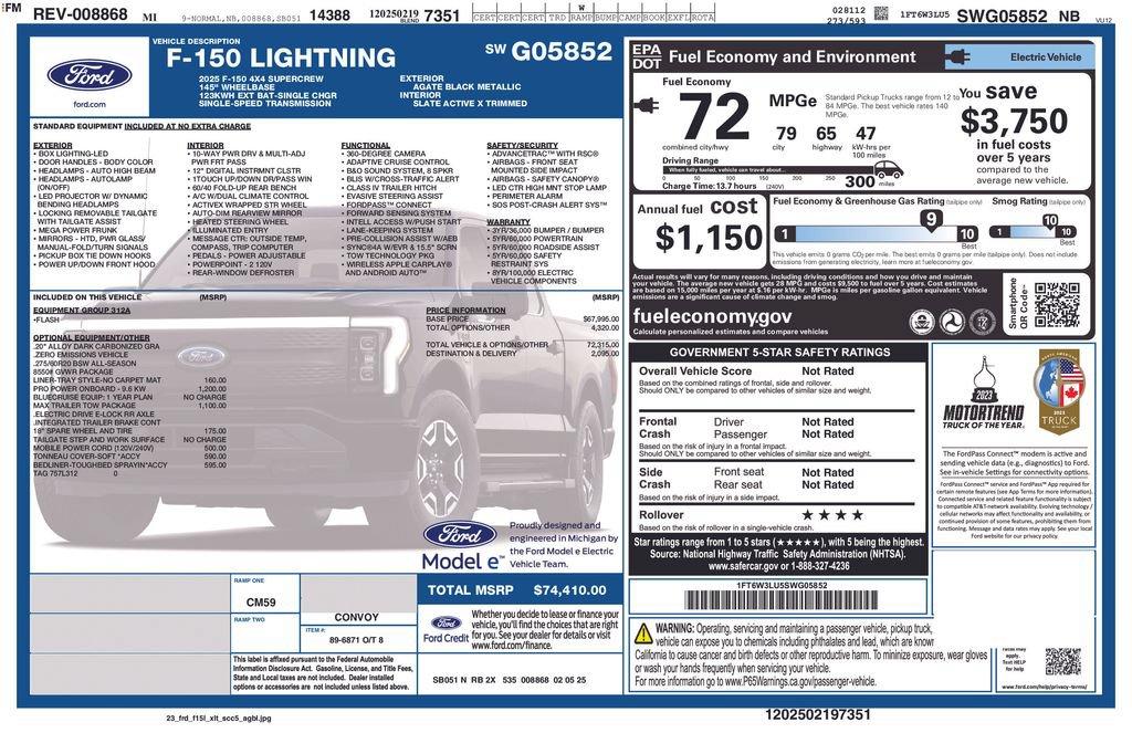 Certified 2025 Ford F150 Lightning Flash AWD/4WD image 29
