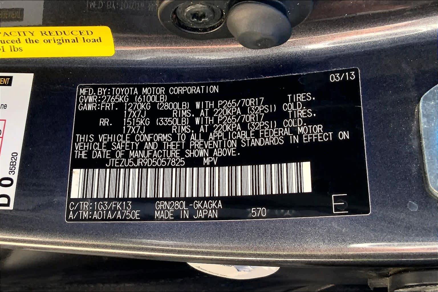 Used 2013 Toyota 4Runner SR5 w/ Convenience Pkg image 36