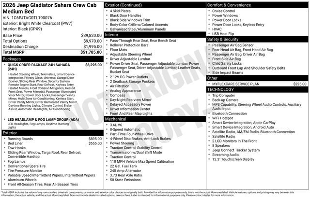 New 2026 Jeep Gladiator Sport AWD/4WD image 37
