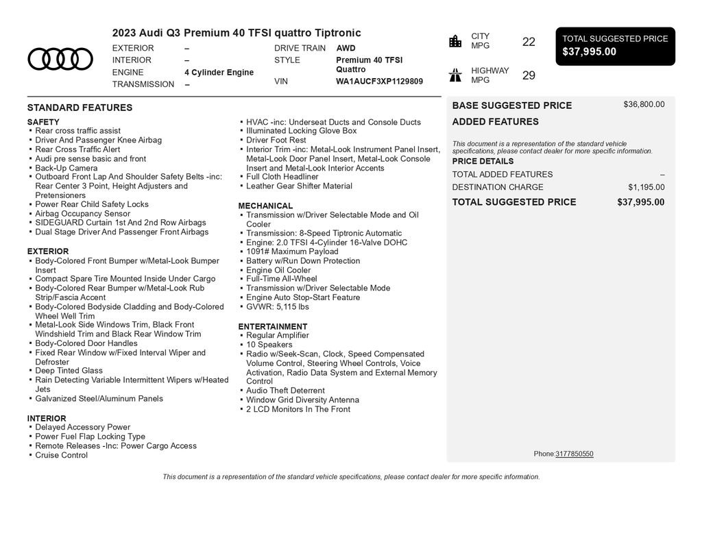 Used 2023 Audi Q3 2.0T Premium image 12