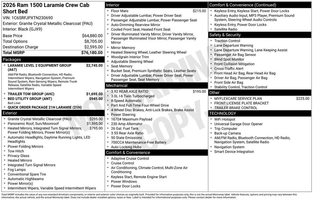 New 2026 RAM 1500 Laramie AWD/4WD image 6
