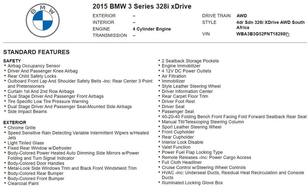 Used 2015 BMW 328i xDrive Sedan AWD/4WD image 17