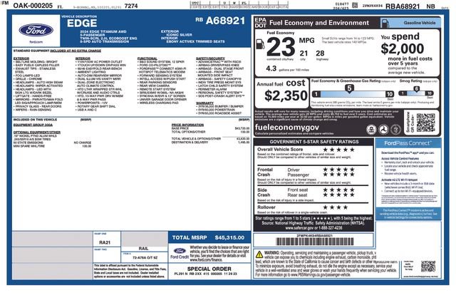 Used 2024 Ford Edge Titanium AWD/4WD image 34