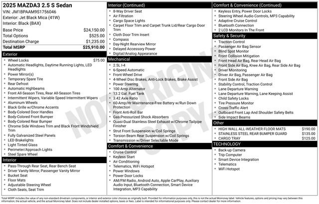 Used 2025 MAZDA MAZDA3 s FWD image 7