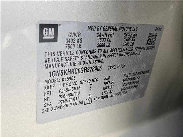 Used 2016 Chevrolet Suburban LT AWD/4WD image 18