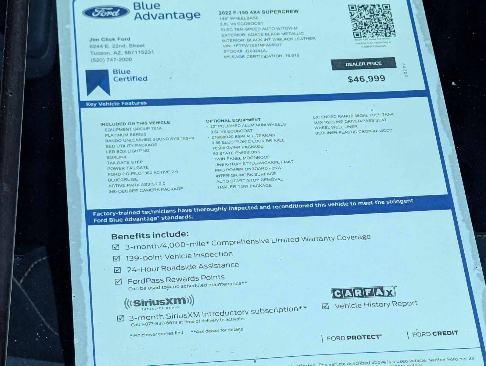 Certified 2022 Ford F150 Platinum w/ Equipment Group 701A High AWD/4WD image 15