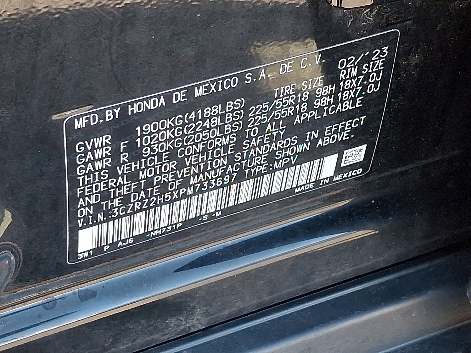 Certified 2023 Honda HR-V Sport image 4