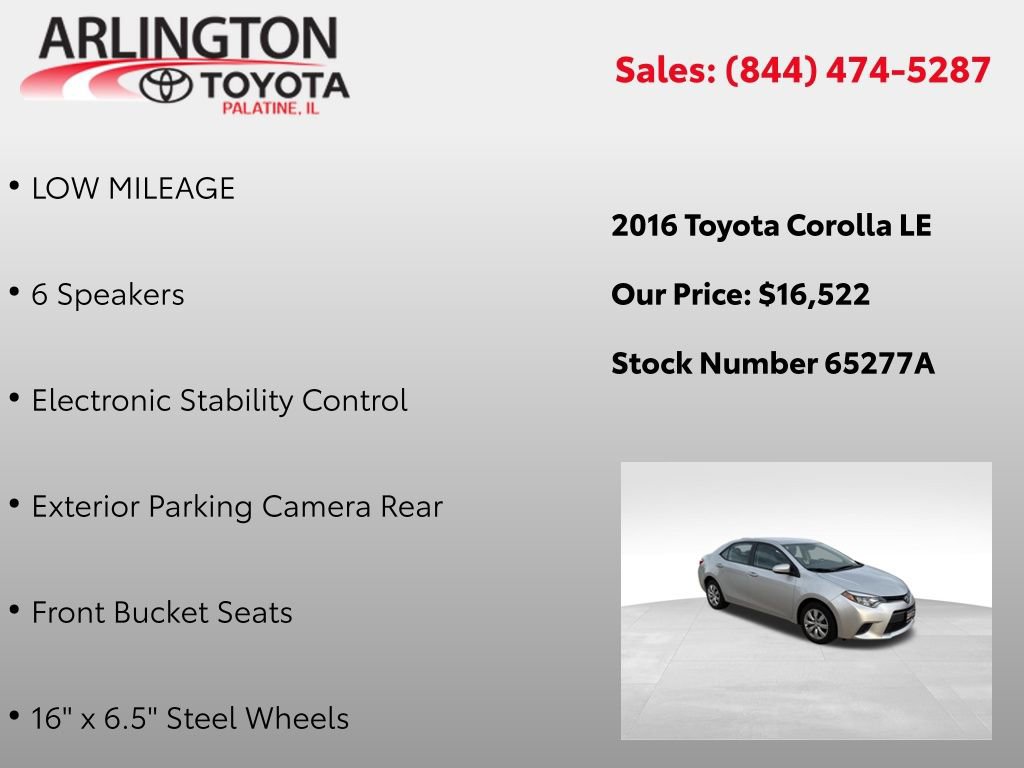 Used 2016 Toyota Corolla LE image 3
