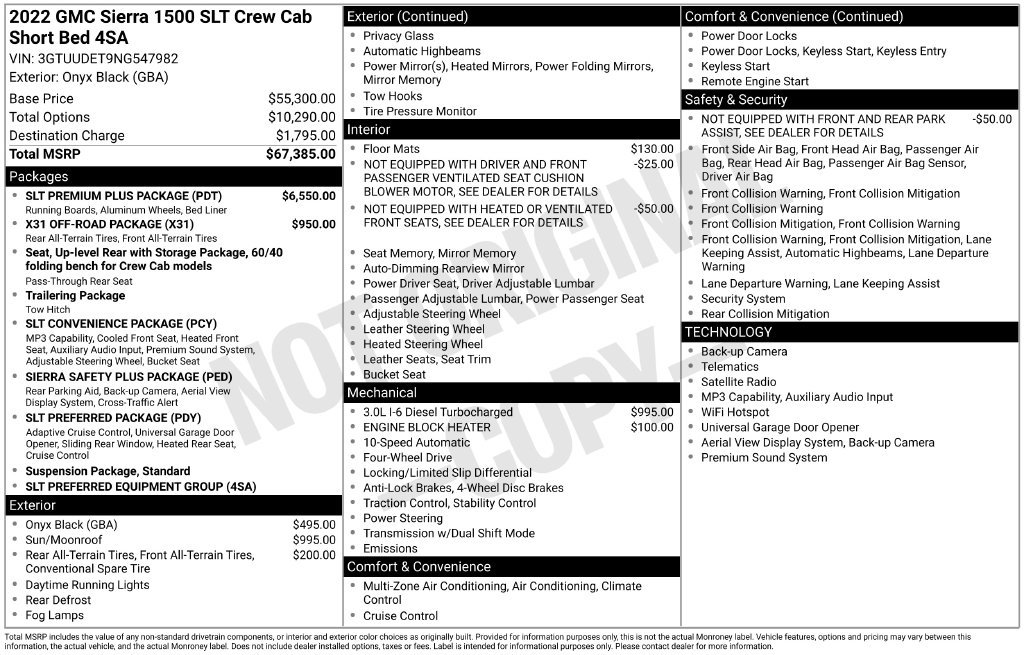 Used 2022 GMC Sierra 1500 SLT w/ SLT Premium Plus Package AWD/4WD image 25