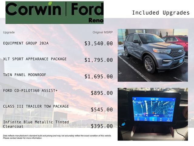 Used 2021 Ford Explorer XLT w/ Equipment Group 202A image 3