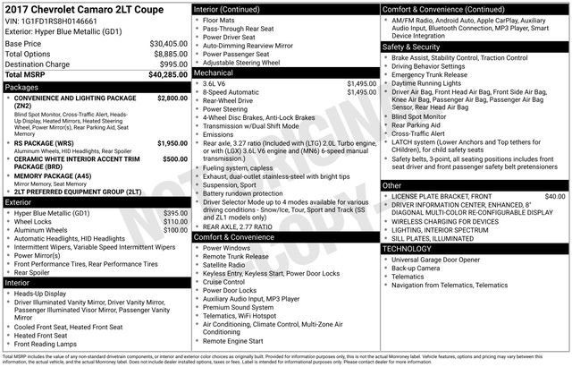 Used 2017 Chevrolet Camaro LT image 31