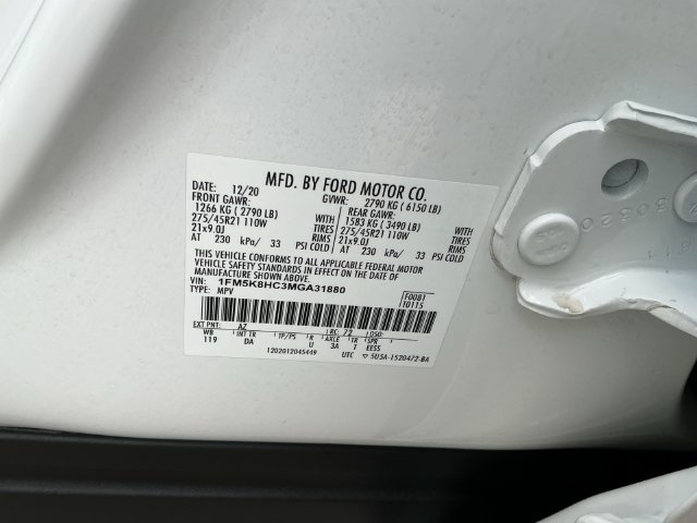 Used 2021 Ford Explorer Platinum w/ Equipment Group 601A AWD/4WD image 25