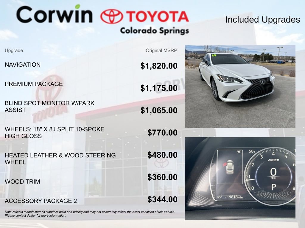 Used 2019 Lexus ES 350 350 w/ Premium Package image 4