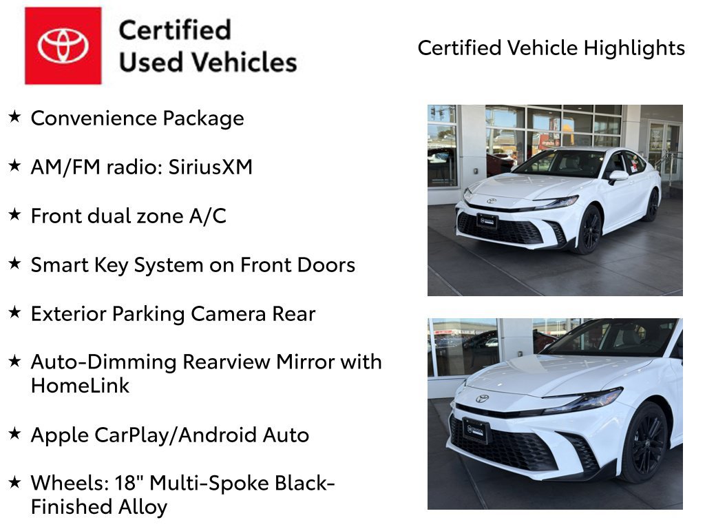 Certified 2026 Toyota Camry SE w/ Convenience Package FWD image 7