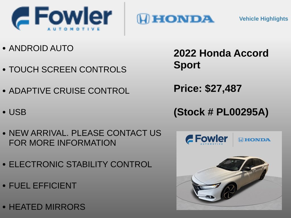 Used 2022 Honda Accord Sport image 8