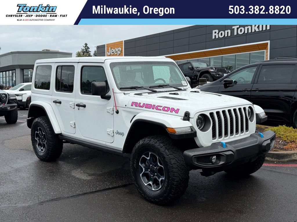 Used 2023 Jeep Wrangler Unlimited Rubicon 4xe w/ Cold Weather Group AWD/4WD image 1