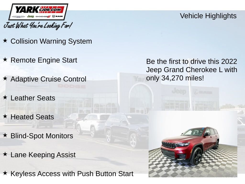 Certified 2022 Jeep Grand Cherokee L Laredo image 13