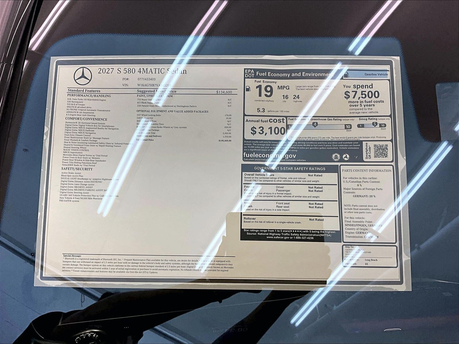 New 2027 Mercedes-Benz S 580 4MATIC Sedan image 17