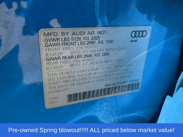 Used 2021 Audi Q3 2.0T Premium Plus w/ Premium Plus Package AWD/4WD image 51