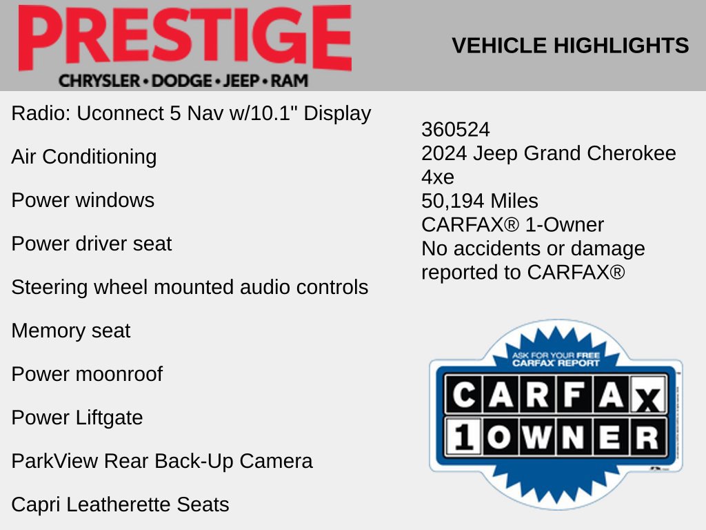 Used 2024 Jeep Grand Cherokee Limited 4xe AWD/4WD image 2
