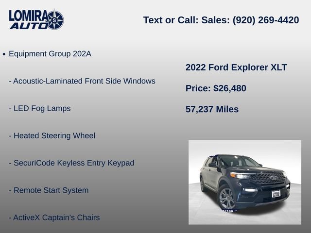 Used 2022 Ford Explorer XLT w/ XLT Sport Appearance Package AWD/4WD image 8