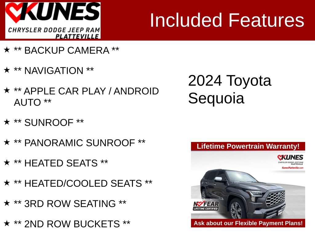 Used 2024 Toyota Sequoia Capstone AWD/4WD image 2