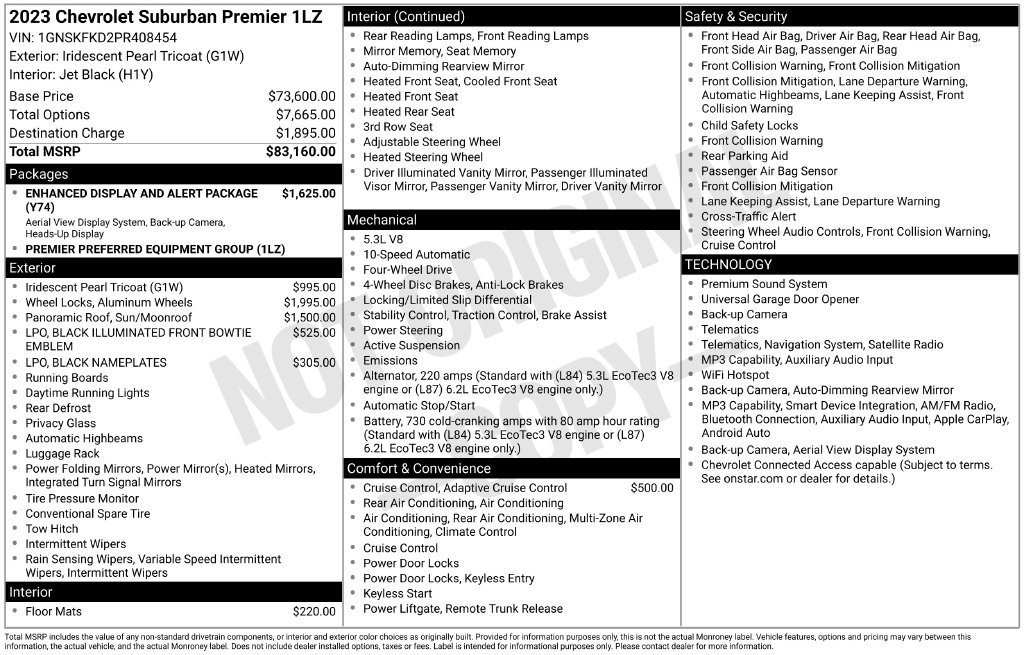 Used 2023 Chevrolet Suburban Premier AWD/4WD image 6