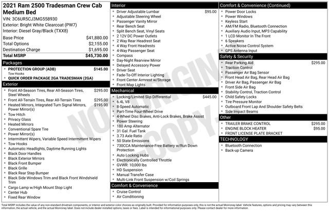Used 2021 RAM 2500 Tradesman w/ Protection Group image 30