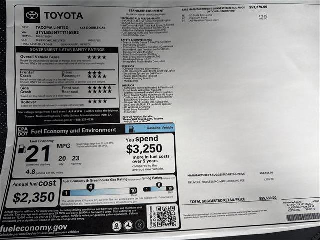 New 2026 Toyota Tacoma Limited image 24