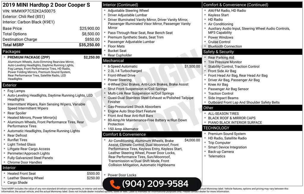 Used 2019 MINI Cooper S w/ Premium Package image 19