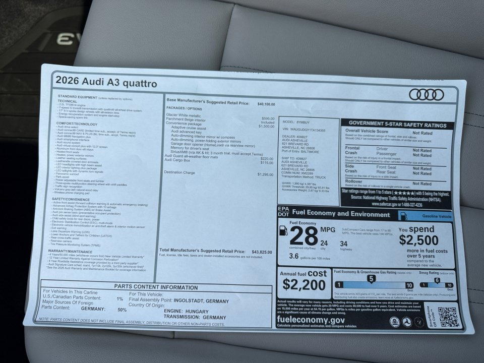 New 2026 Audi A3 2.0T Premium AWD/4WD image 34