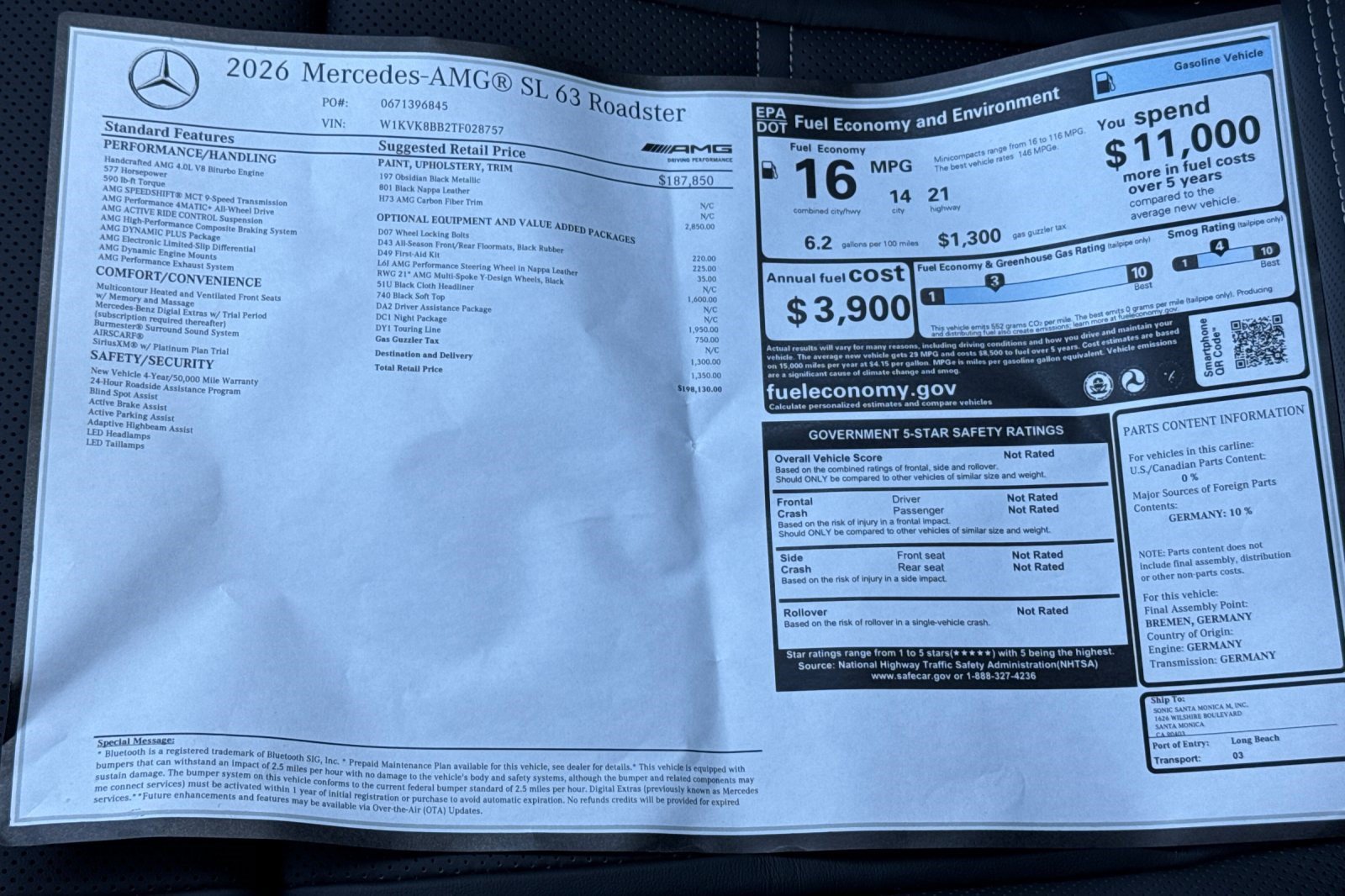 New 2026 Mercedes-Benz SL 63 AMG 4MATIC image 27