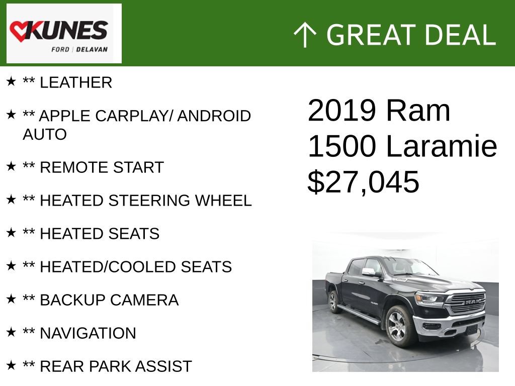 Used 2019 RAM 1500 Laramie AWD/4WD image 2