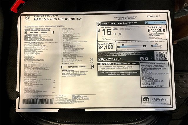 New 2026 RAM 1500 RHO w/ RHO Level 1 Equipment Group image 16