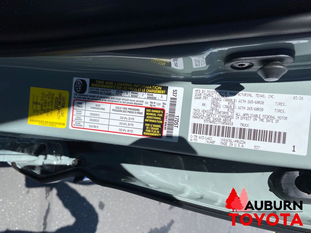 New 2026 Toyota Tundra Platinum AWD/4WD image 28