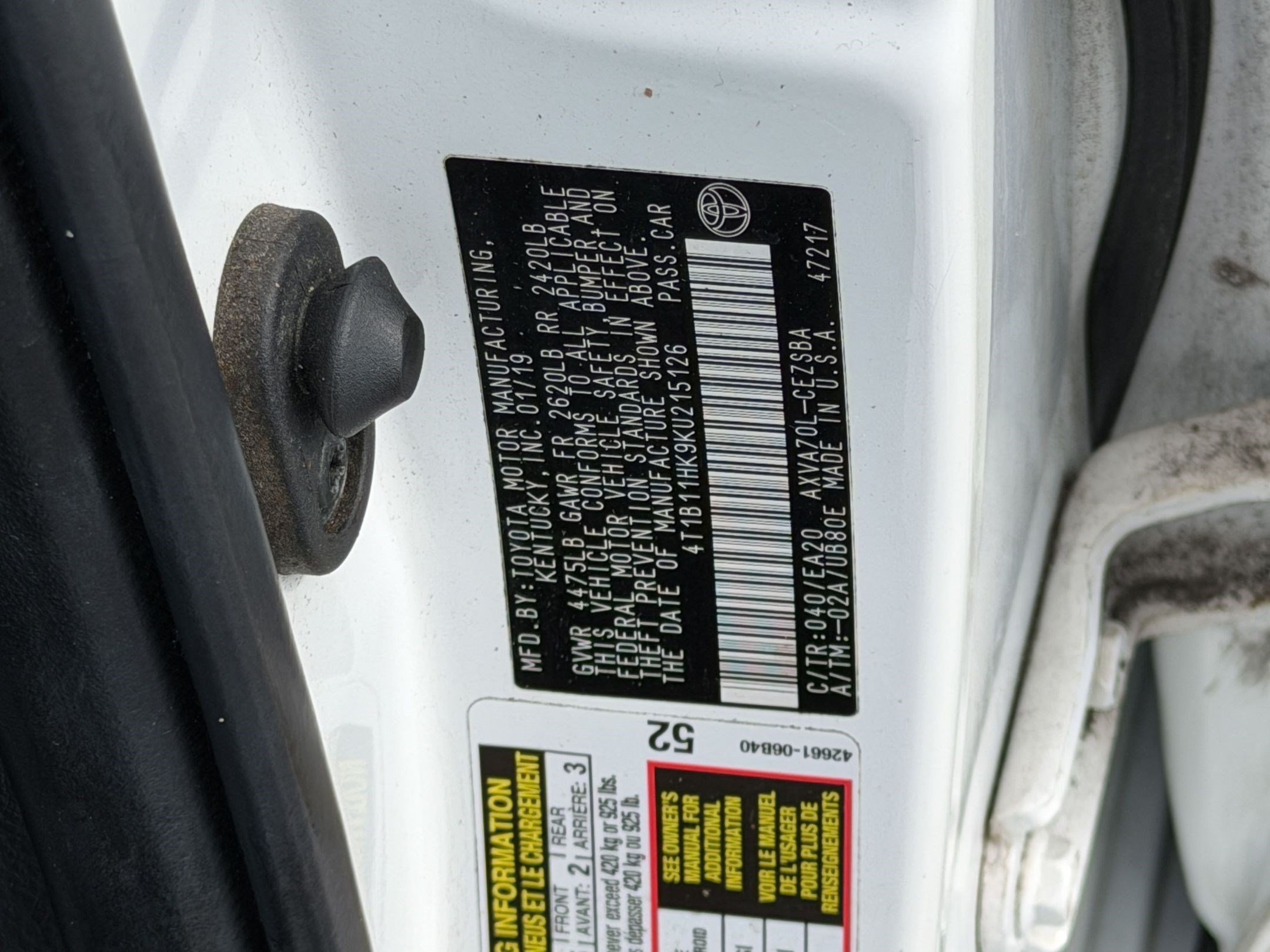 Used 2019 Toyota Camry SE FWD image 28