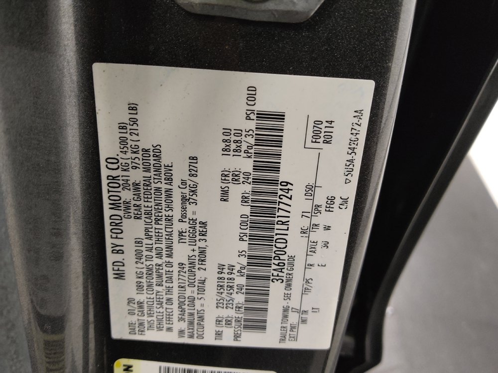 Used 2020 Ford Fusion SEL FWD image 33