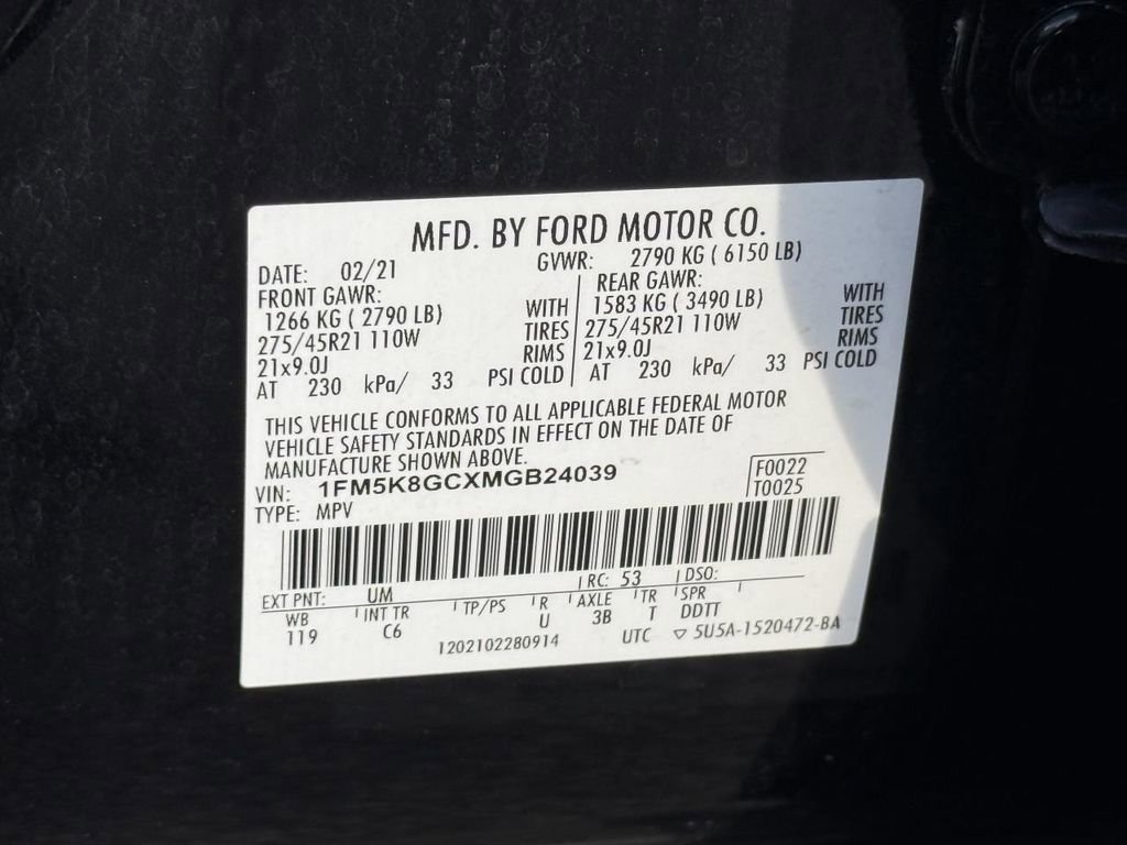 Used 2021 Ford Explorer ST w/ Equipment Group 401A AWD/4WD image 28