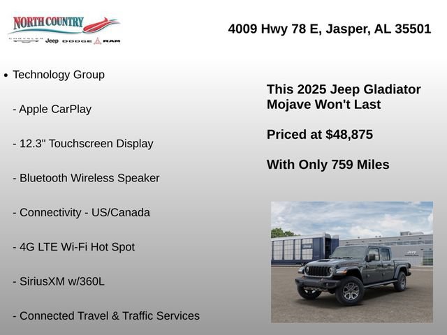 Used 2025 Jeep Gladiator Mojave w/ Convenience Group AWD/4WD image 22