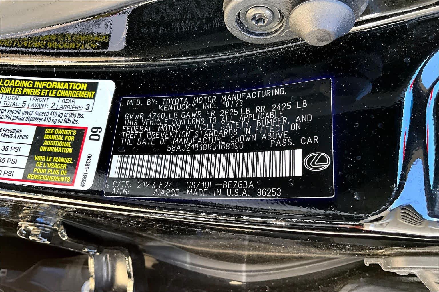 Used 2024 Lexus ES 350 F Sport w/ Accessory Package (Z2) FWD image 34