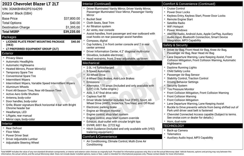 Certified 2023 Chevrolet Blazer LT AWD/4WD image 4