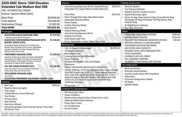 Used 2020 GMC Sierra 1500 Elevation w/ Elevation Value Package image 46