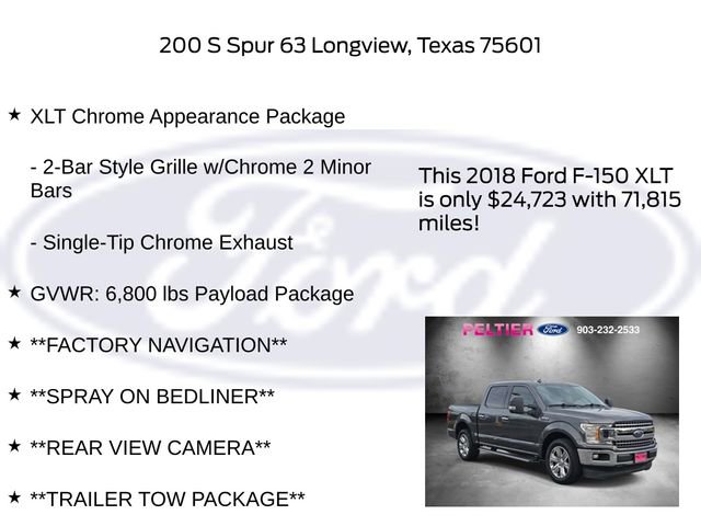 Used 2018 Ford F150 XLT w/ Equipment Group 302A Luxury image 20