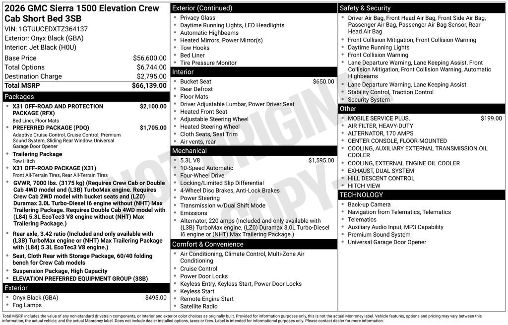 New 2026 GMC Sierra 1500 Elevation AWD/4WD image 16