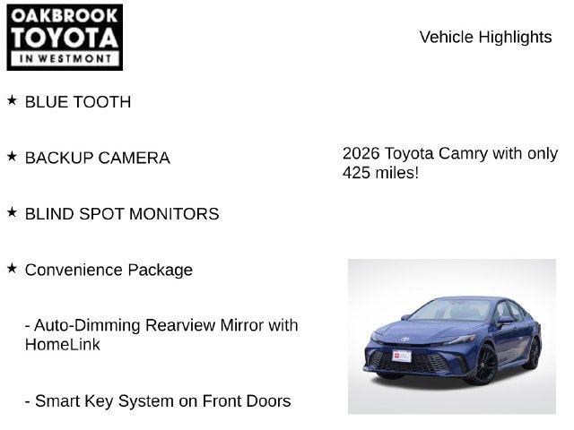 Certified 2026 Toyota Camry SE w/ Convenience Package FWD image 6