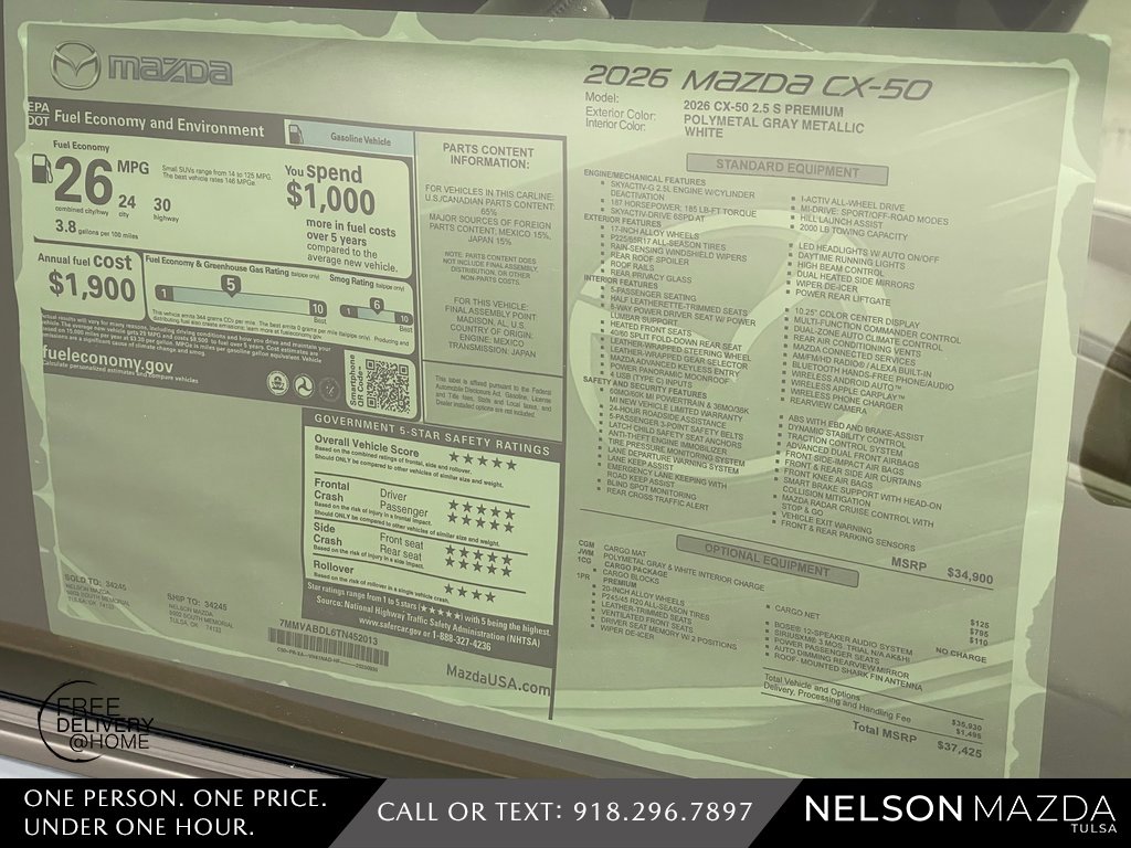 New 2026 MAZDA CX-50 AWD 2.5 S w/ Cargo Package image 16